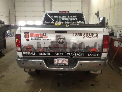 Rear Window Perforated Decal & Tailgate Wrap // Fleet Marking 